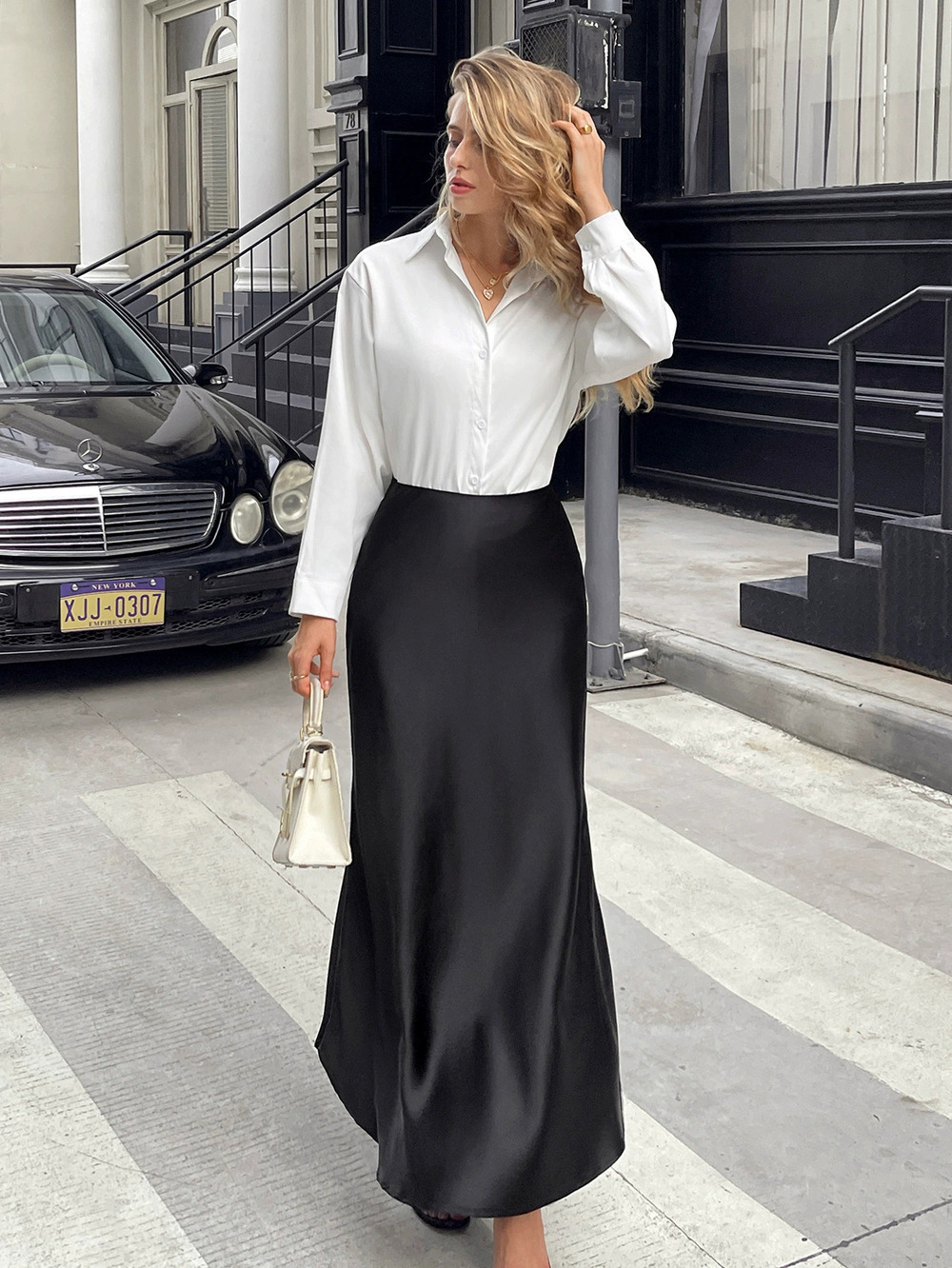 Zara Slim Fit Drape Midi Skirt for Work Fall Winter